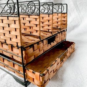 bohemian/farmhouse style paper organizer